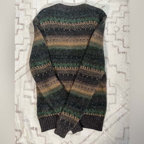 Le Tigre Men's Crewneck Sweater - Green, Brown, Black - Picture 5 of 7